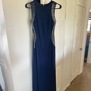 Navy blue evening gown